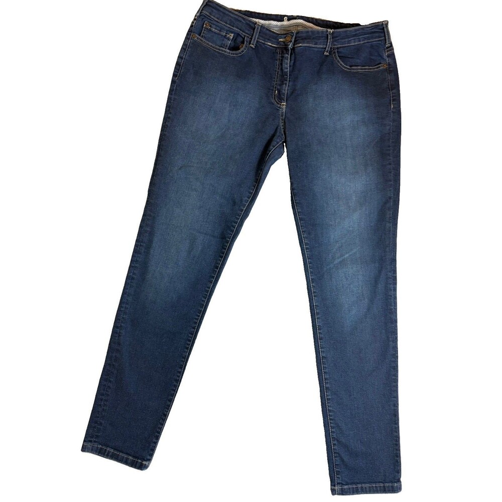 Boden Jean Straight Women 14L Blue Inseam 31 " Rise 10" EUC